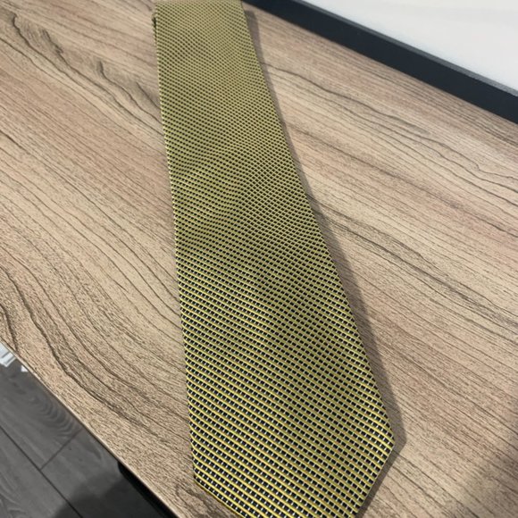 BROOKS BROTHERS 346 Blue Yellow Check Silk Neck Tie - Picture 3 of 7